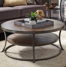 Household essentials grey top black frame ashwood round coffee table, 31.5 x 31.5. Rustic Round Coffee Table Coffee Table Cool Coffee Tables Furniture
