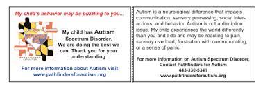 With the goal of optimizing the. My Child Has Autism Wallet Cards Pathfinders For Autism