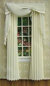 Color Ivory The Curtains Measure 11cm Wide X 21 Cm Long Doll House Curtains Vintage Curtains Curtains