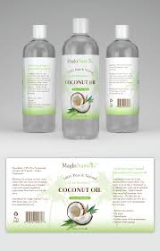 Label Design For Coconut Oil 99designs Cosmetic Packaging Design Bottle Label Design Bottle Design Packaging