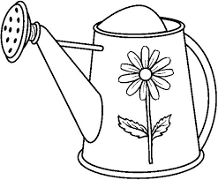 GARDEN_WATERING_CAN_BW.jpg (608×504) | Coloring pages, Pattern coloring  pages, Watering can