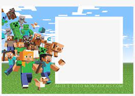 It's easy to make your own banners with our free printable banners. Moldura Craft Minecraft Birthday Party Invite Png Image Transparent Png Free Download On Seekpng