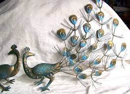 Shop.alwaysreview.com has been visited by 1m+ users in the past month Pair Peacocks Wall Art Facing Mid Century Metal Sculpture Peacock Wall Art Vintage Peacock Art Mid Century Wall Art