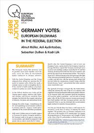Check spelling or type a new query. Germany Votes European Dilemmas In The Federal Election European Council On Foreign Relations