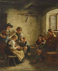 Jahrhunderts in europa einsetzende neue kunstauffassung, die sich gegen darstellungen des klassizismus und der romantik wandte. Franz Von Defregger An Resei Sei Zithern 1879 Realismus Kunst Idee Farbe Kunstproduktion