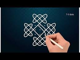 Simple And Beautiful Sikku Kolam 7 3 Dots Melika Muggulu Daily Rangoli Youtube Simple Rangoli Designs Images Simple Rangoli Rangoli Designs Images