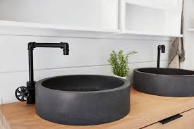 35 best rustic bathroom vanity ideas and designs for 2020. Stone Vessel Sink On Oak Vanity In Rustic Farmhouse Bathroom By Trinette Reed Bathroom Sink