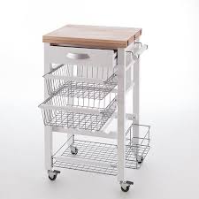 Vasagle desserte de style industriel, chariot de cuisine,avec plateau amovible, avec pieds réglables et roulettes, étagère de cuisine, structure en acier, 65 x 40 x 86 cm. Desserte De Cuisine En Bois Blanc Gaston