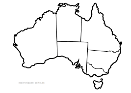 Free 4th of july part. Tolle Landkarte Australien Kostenlose Ausmalbilder