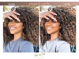 8 Melanin Hair Presets Curly Curl Hair Presets Brown Skin Etsy In 2021 Colored Curly Hair Honey Brown Hair Highlights Curly Hair