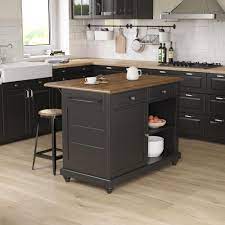 How we added wheels to the stenstorp kitchen island. Dorel Living Kelsey Kitchen Island With 2 Stools And Drawers Black Walmart Com Walmart Com