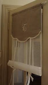 Burlap Valence With Lace And Monogram Window Coverings Home Diy Curtains
