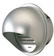 Round wall cap has a backdraft damper. Hvacquick Discharge Caps Wall