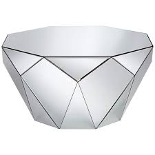 Vezzena Geometric Mirrored Coffee Table 11w50 Lamps Plus Mirrored Coffee Tables Octagonal Coffee Table Octagon Table