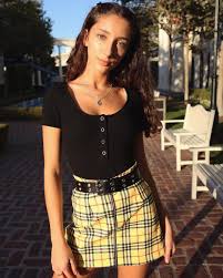 Black And Yellow Checkered Skirt Pin On Women S Street Style