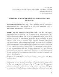 Journal of comparative literature and aesthetics (issn: Metacriticjournal Com