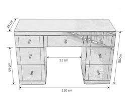 Dining table dimensions vary widely and it's better to have a narrow dining table with sufficient clearance on all sides than a wide table and not enough clearance. Valeria Verspiegelter Schminktisch Aus Sicherheitsglas Dressing Table Measurements Table Measurements Dressing Table Design