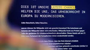 Offizielle website der europäischen union. Streit Im Europaparlament Harte Fronten Und Wikipedia Protest Vor Urheberrechts Votum