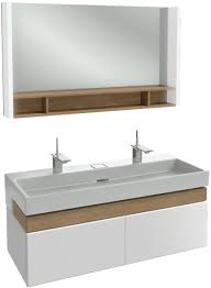 Meuble Sous Plan Vasque 120 Cm Par Jacob Delafon France Meuble Miroir Salle De Bain Double Vasque Salle De Bain Amenagement Salle De Bain