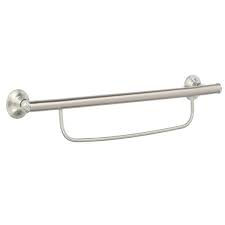 4.5 out of 5 stars119. Moen Home Care 24 In X 1 In Screw Grab Bar With Integrated Towel Bar In Brushed Nickel Lr2350dbn The Home Depot