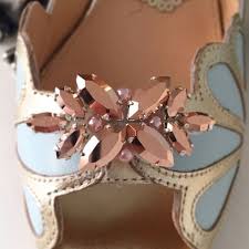 Rose Gold Shoe Clip Rose Gold Shoes Beautiful Wedding Shoes Wedding Dresses London