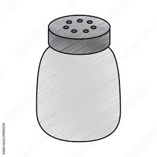 Salt Shaker Seasoning For Cooking Condiment Vector Illustration Drawing  Design Stock Vector | Adobe Stock
