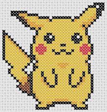 This Is One Of Our Cross Stitch Simple Anime Pattern Called Pokemon S Pikachu This Small Pikachu Cross Stitch Pikachu Cross Stitch Pattern Kawaii Cross Stitch