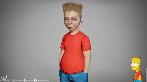 3d Model Of Bart Simpson Real Time By Hossein Diba In 2020 Bart Simpson Los Simpson Model