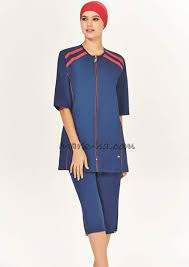 Parasut Kumas Yari Kapali 1098 Tesettur Mayo Acik Lacivert Mayolar Kumas Yaz Modasi