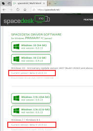 Same problem here, v17 and v16 tho. Spacedesk User Manual Table Of Contents Settings
