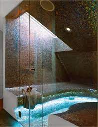 Most showers have temperature, spray pressure and adjustable showerhead nozzle. Tubs In The Floor Many Bidets Sunken Tub Open Space Living Beautiful Bathrooms