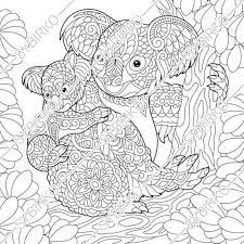Coloring Pages Koala Bears Family Animal Coloring Book For Etsy Animal Coloring Books Animal Coloring Pages Coloring Books