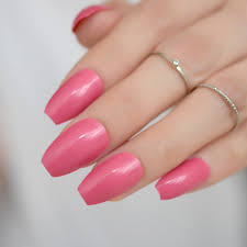 Coffin shaped nails (also known as ballerina nails) feature long length and squared tips. 24 Ballerina Coffin False Nails Light Coral Red Color Nails Abs Wholesale Full Fake Nails From Echiq False Nails Aliexpress
