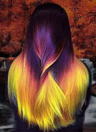 Perfect Purple To Yellow Hair Colors Highlights For Long Hair In 2019 Yellow Hair Color Hair Styles Long Hair Styles