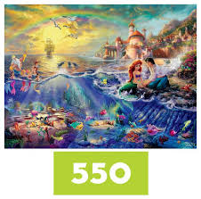 Thomas kinkade little mermaid puzzle. Ceaco Thomas Kinkade Disney The Little Mermaid Puzzle Amazon Com