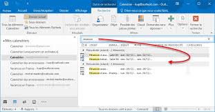 Outlook 2016 Recherche D Informations Dans Un Calendrier Mediaforma