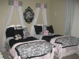 The frame of this canopy twin bed is shaped like a house to add some dimension to the room and comes in. Sisters Twins Bed Canopy Crown Princess Matching Free Etsy Twin Canopy Bed Pink Bedding Bed Canopy