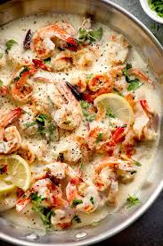 Garlic Shrimp In Buttery Creamy Sauce Chefjar Recipe Shrimp And Scallop Recipes Squid Recipes Seafood Recipes