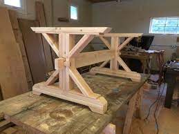 Custom Bar Height Trestle Table Kit Diy Table Diy Furniture Trestle Table