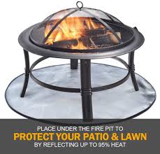Protect your deck or patio from the heat of a fire pit. Amazon Com Roloway Fire Pit Mat For Deck 32 Inch Patio Fire Pit Pad Fireproof Mat Deck Protector For Wood Burning Fire Pit Bbq Smoker 3 Layers Fire Resistant Round Grill Mat