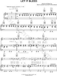 Pv more notes from the beatles » more arrangements of 'let it be' » release date: The Rolling Stones Let It Bleed Sheet Music In C Major Transposable Download Print Sku Mn0055047