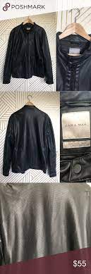 Zara Men S Faux Leather Jacket Sz Xl Leather Jacket Faux Leather Jackets Faux Leather Jacket Men