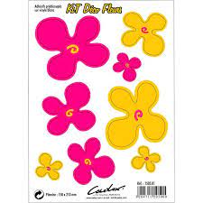 8 stickers autocollants cadox flowers rose et jaune autocollant stickers rose