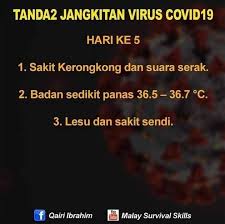 Untuk makluman, 88% pesakit di malaysia berada tahap satu (1) dan dua (2), di mana kita melihat banyak kes yang sembuh dari hari ke hari. Kelantanese Tanda Tanda Jangkitan Virus Covid 19 Ambil ÙÙŠØ³Ø¨ÙˆÙƒ