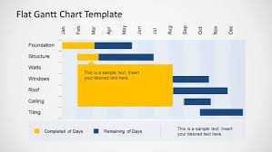 Flat Gantt Chart Template For Powerpoint