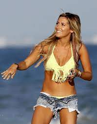Ashley Tisdale Halter Bikini Celebrity Swimwear Ashley Tisdale Bikini Yellow Bikini Top