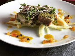 Pistachios Crusted Tuna With Orange Sauce Recipe In The Link Orange Sauce Food Cooking