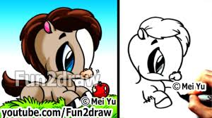 How to draw a baby sheep? Fun Things To Draw How To Draw A Cute Horse Pony Easy Drawings Fun2draw Learn From Home Youtube