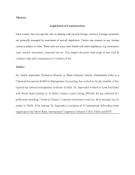 Is bitcoin legal in india? Pdf Legal Issues In Cryptocurrency