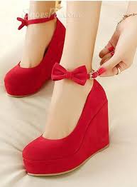 Hot Sale Black Wedge Heels With Bowtie Heels Womens Shoes Wedges Pretty Shoes